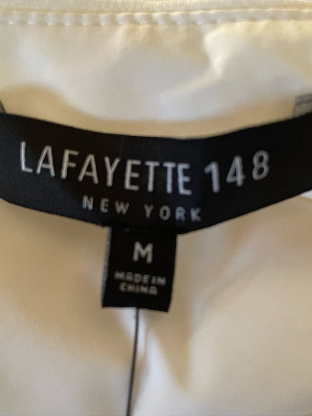 Lafayette 148 Sleeveless White and Black Colorblock Shift Dress Medium Stretch - Picture 7 of 7
